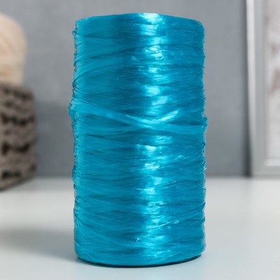Пряжа "Для вязания мочалок" 100% полипропилен 300м/75±10 гр в форме цилиндра (бирюза перлам)