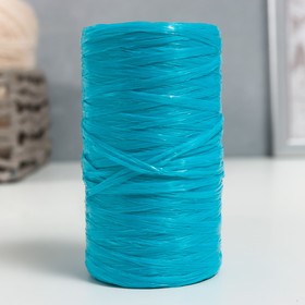 Пряжа "Для вязания мочалок" 100% полипропилен 300м/75±10 гр в форме цилиндра (бирюза)
