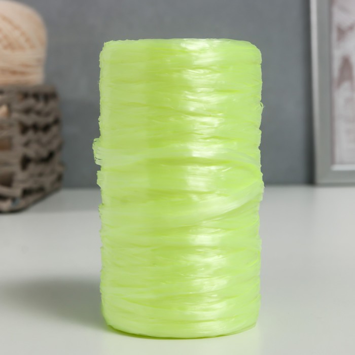 Пряжа "Для вязания мочалок" 100% полипропилен 300м/75±10 гр (Лимон)