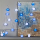 УЦЕНКА НИТЬ DCR. 5 м, с насад. "Клубки МОРСКАЯ ВОЛНА" 6 см, IP20, LED-20-220V, фикс, БЕЛЫЙ - фото 13774826