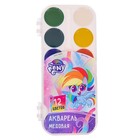 Акварель медовая 12 цветов, без кисти, "Пони", My Little Pony - фото 24025478
