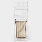 Стеллаж с корзиной для белья 2-х ярусный, 38×35×105 см, белый - Фото 2