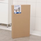 Стеллаж с корзиной для белья 2-х ярусный, 38×35×105 см, бежевый - Фото 6