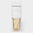 Стеллаж с корзиной для белья 3-х ярусный, 38×35×125 см, белый - Фото 2