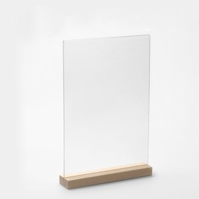 Тейбл-тент А4, на подставке, Wood Base, 21,5×4×31,5 см