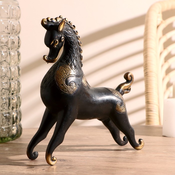 Сувенир "Конь" 20х23 см, бронза