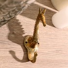 Крючок для одежды "Лошадь" 13 см, бронза, цв. золотой - фото 9893096