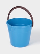 Ведро хозяйственное со сливом, 10 л, d=28 см, h=24 см, пластик, голубое - Фото 4