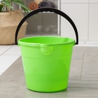 Ведро хозяйственное, 10 л, d=28 см, h=24 см, со сливом, пластик, салатовое, зелёное - Фото 7