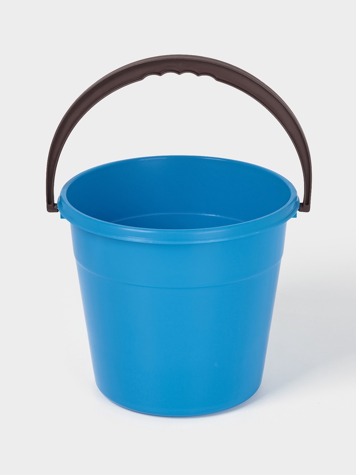 Ведро хозяйственное, 5 л, d=22 см, h=19.5 см, пластик, голубое - Фото 1