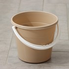 Ведро круглое, 5 л, d=22 см, h=19.5 см, цвет бежевый - Фото 2
