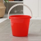 Ведро круглое, 5 л, d=22 см, h=19,5 см, цвет красный - Фото 1