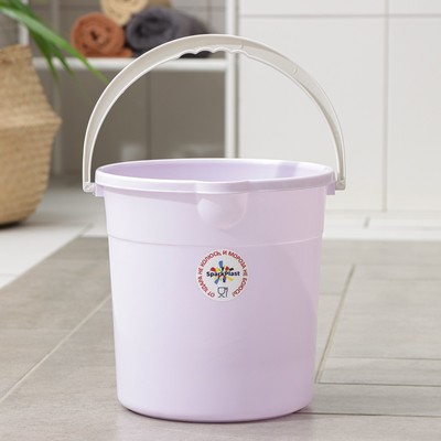 Ведро со сливом круглое, 7 л, d=23 см, h=23 см, цвет сиреневый