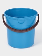 Ведро хозяйственное со сливом, 7 л, d=23 см, h=23 см, пластик, голубое - Фото 2