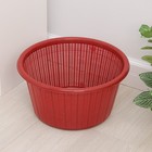 Корзина для белья без крышки, 22 л, d=37 см, h=21 см, цвет красный - Фото 2
