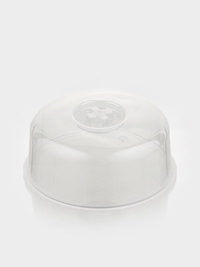 Крышка для СВЧ SparkPlast, d=25 см, h=10.5 см, прозрачная