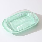 Маслёнка, пластиковая, 18×12×7 см, цвет мятный - Фото 2