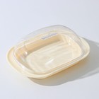 Маслёнка, пластиковая, 18×12×7 см, цвет слоновая кость - Фото 2