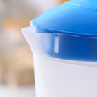 Набор для напитков пластиковый, 4 предмета, Кувшин 2 л, 3 стакана 500 мл, 20×12×26 см, цвет голубой - фото 9586589