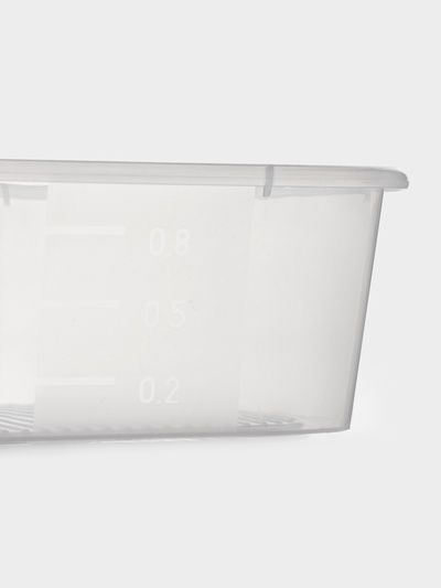 Набор пищевых контейнеров SparkPlast BioFresh, 4 шт.: 500 мл, 1 л, 1.6 л, 2.3 л, прозрачный, крышки МИКС