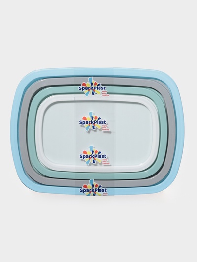 Набор пищевых контейнеров SparkPlast BioFresh, 4 шт.: 500 мл, 1 л, 1.6 л, 2.3 л, прозрачный, крышки МИКС