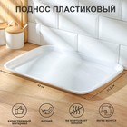 Поднос пластиковый SparkPlast, 43×31.2×2.3 см, прямоугольный, мрамор - фото 318992705