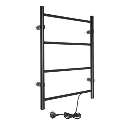 Полотенцесушитель электрический ТЕРА «Классика», 400×600 мм, 4 перекладины, черный
