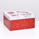 Складная коробка "Красная с белым", 31,2 х 25,6 х 16,1 см - фото 21708271