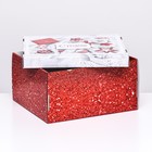 Складная коробка "Красная с белым", 31,2 х 25,6 х 16,1 см - фото 21708272