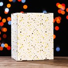 Складная коробка "Белая со звездочками", 31,2 х 25,6 х 16,1 см - фото 9893355