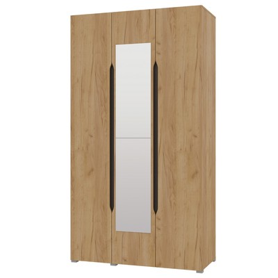 Шкаф трехстворчатый Вега, 1200х2200х520, Крафт золотой/Венге