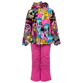 Зимний комплект из мембранной ткани для девочки: куртка и полукомбинезон, рост 134 см