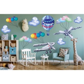 Наклейка интерьерная «Самолёты», 30×50 см