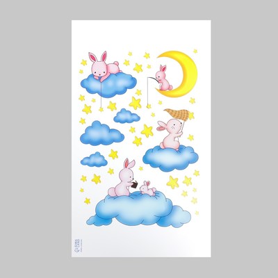 Интерьерная наклейка «Зайки», 30×50 см