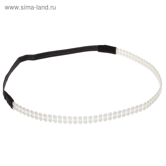 повязка для волос "Перламутр" мелкие бусины - Фото 1
