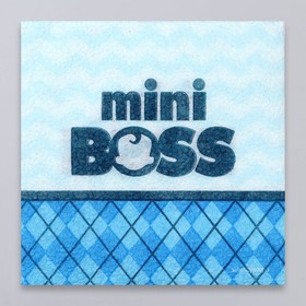 Салфетки бумажные однослойные Mini Boss, 24 × 24 см, 20 шт.