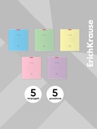 Тетрадь 96 листов в линейку, ErichKrause «Классика», обложка мелованный картон, блок офсет 100% белизна, МИКС - Фото 2