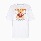 Футболка женская «Мишка», цвет белый, размер one size (46-52) - фото 21709063