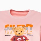 Футболка женская «Мишка», цвет пудра, размер one size (46-52) - фото 21709103