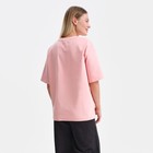 Футболка женская «Мишка», цвет пудра, размер one size (46-52) - фото 21709097