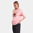 Футболка женская «Мишка», цвет пудра, размер one size (46-52) - фото 21709094