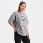 Футболка женская, цвет серый, размер one size (46-52) - фото 21709110