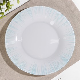 Тарелка стеклянная «Фокус», d=19,5 см, цвет голубой