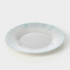 Тарелка стеклянная «Фокус», d=19,5 см, цвет голубой - Фото 2