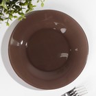 Тарелка стеклянная «Браун Сити», d=19,5 см, цвет коричневый - фото 9894687