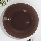 Тарелка стеклянная «Браун Сити», d=26 см, цвет коричневый - фото 318993783