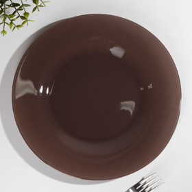 Тарелка стеклянная «Браун Сити», d=26 см, цвет коричневый