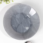 Тарелка глубокая стеклянная «Графи», 1 л, d=22 см, цвет серый - Фото 2