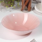 Салатник стеклянный «Фокус», 500 мл, d=16,2 см, цвет розовый - фото 318993810
