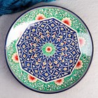 Ляган Риштанская Керамика, 41см, сине-зеленый, - Фото 2
